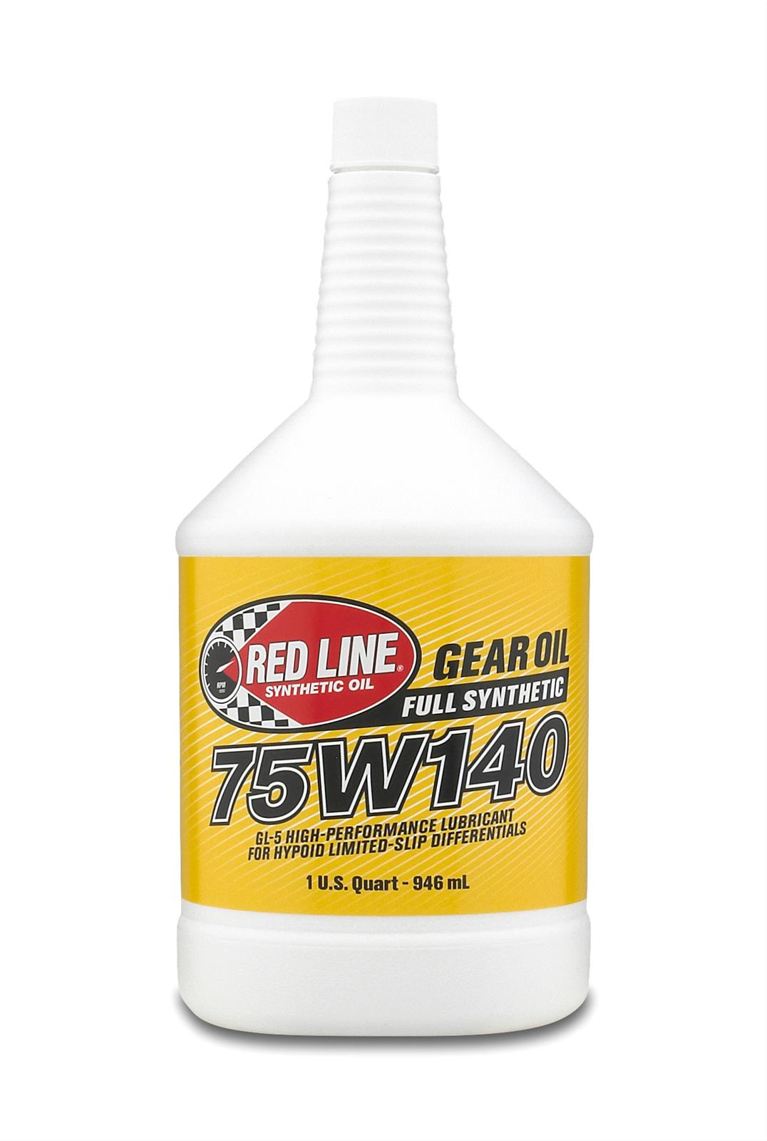 Red Line 57914 75W‑140 Full Synthetic GL‑5 Gear Oil – 1 Quart Red Line