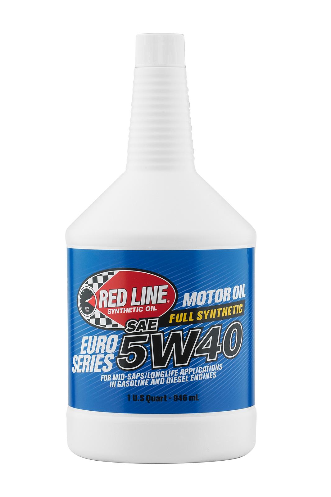 Red Line 12404 Euro‑Series 5W‑40 Full Synthetic Motor Oil – 1 Quart Red Line