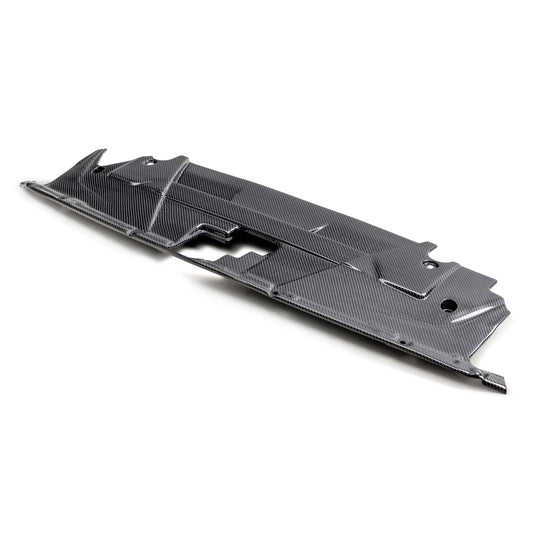 High-Gloss UV-Protected Carbon Fiber Radiator Cover for 2024+ Mustang and Dark Horse