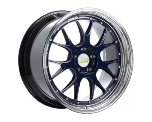 BBS LM 19x9.5 5x120 ET22 Navy Blue / Diamond Cut Lip Wheel 82mm PFS/Clip Required LM434NB-BKBD