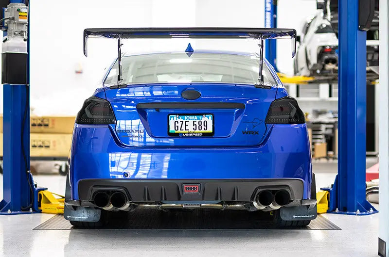 OLM Evolution Tail Lights (Smoked Lens, Black Base, White Bar) - 2015-2021 WRX / STI