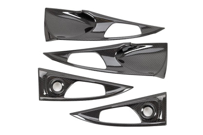 OLM LE Carbon Fiber Interior Door Handle Trim Covers (Full Set) - 2016 - 21 Honda Civic / 2017-21 Honda Civic Type R
