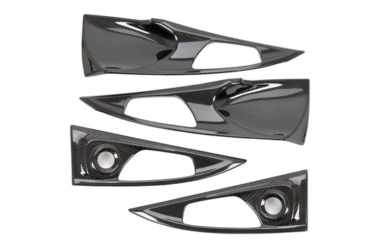 OLM LE Carbon Fiber Interior Door Handle Trim Covers (Full Set) - 2016 - 21 Honda Civic / 2017-21 Honda Civic Type R