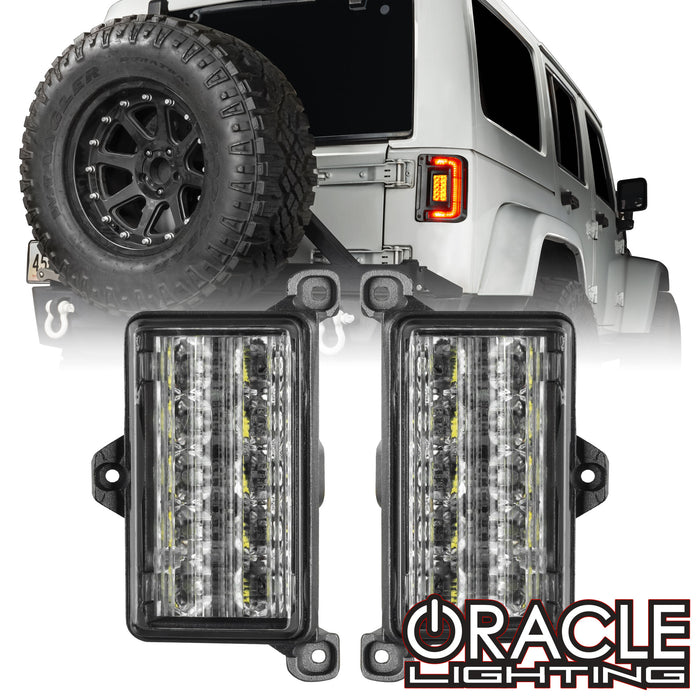 Oracle Jeep Wrangler JK Dual Function  Reverse LED Modules Flush Tail Light - Amber/White