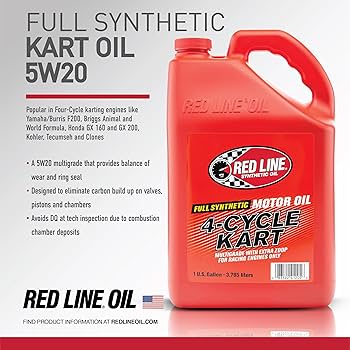 Red Line 41205 4‑Stroke Kart Oil (5W‑20) – 1 Gallon Red Line