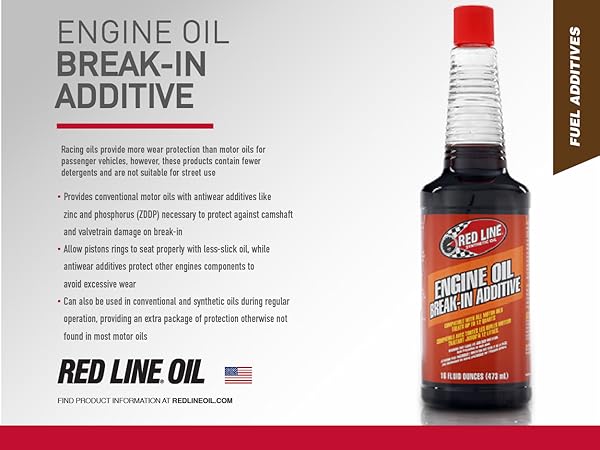 Red Line 81403 Engine Oil Break-In Additive – 16 oz Red Line