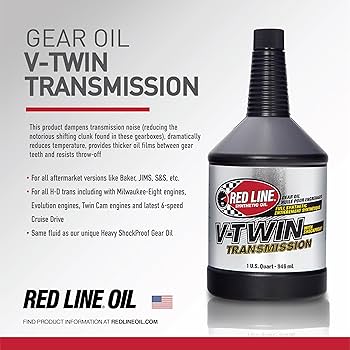 Red Line 42804 V‑Twin Transmission Oil with ShockProof – 1 Quart Red Line