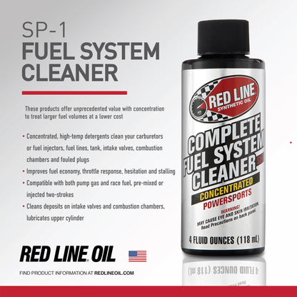 Red Line 60102 Complete Fuel System Cleaner for Motorcycles – 4 oz Red Line