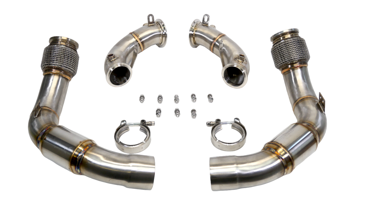 PLM BMW M5 M8 S63R Catted Downpipes F90 2018+ PrivateLabelMfg