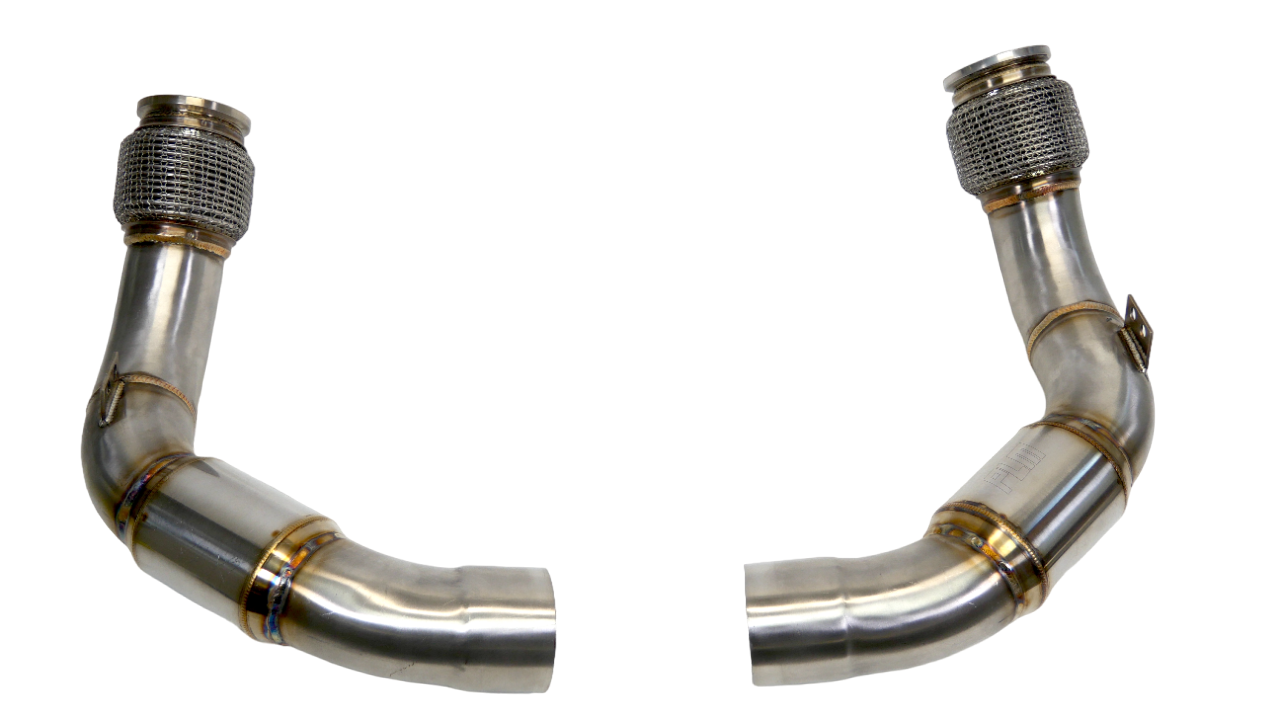 PLM BMW M5 M8 S63R Catted Downpipes F90 2018+ PrivateLabelMfg