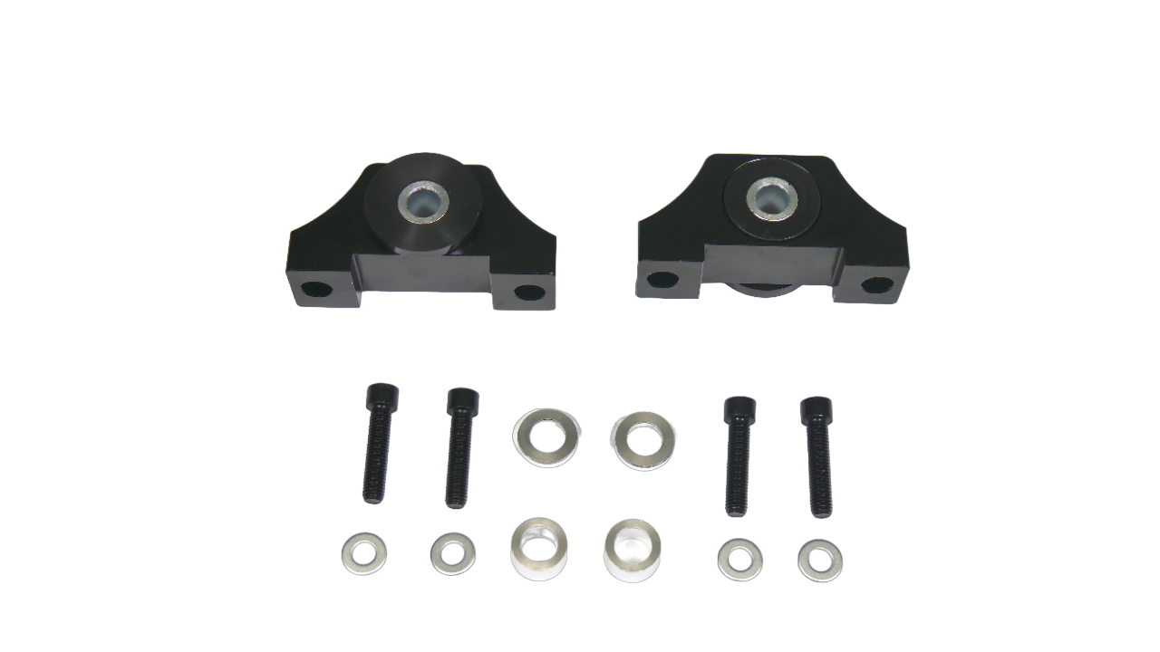 Precision Works Billet Engine Torque Mounts Black Edition - Honda B-Series B18 B20 B16 PrivateLabelMfg