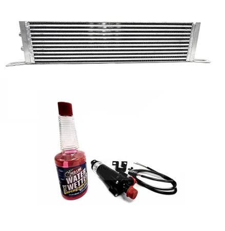 Complete PLM cooling kit with heat exchanger, Johnson pump, and Water Wetter for Mercedes SL55 AMG