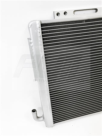 Side view of PLM heat exchanger showing core thickness and TIG welds