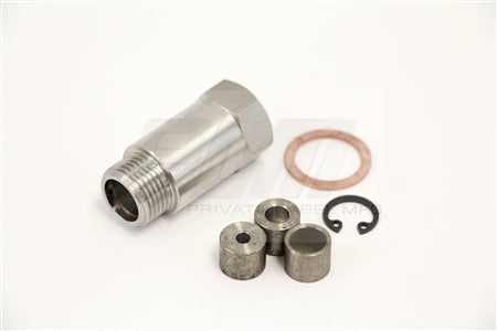Components of PLM O2 adapter including adjustable flow inserts