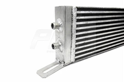 Close-up of billet CNC ports on PLM heat exchanger for SL55 AMG