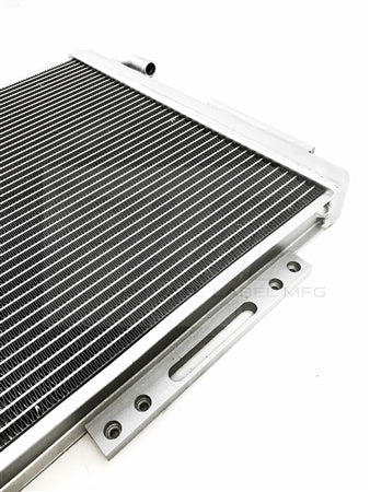 Heat exchanger brackets showing CNC machining and weld points