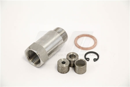 Stainless steel PLM adjustable O2 sensor adapter with pre-installed fitting
