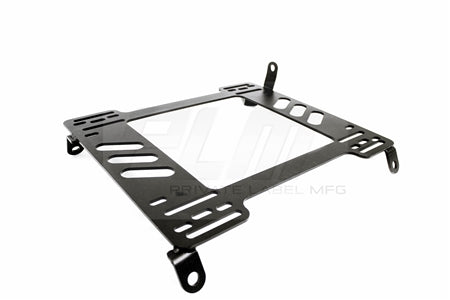 Side angle view of PLM bracket for aftermarket seats in Civic and Integra platforms