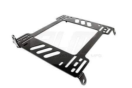 Side angle of PLM seat bracket showing pre-drilled slots for slider compatibility