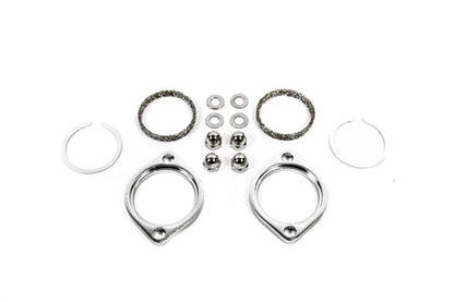 Precision Works Flange Gasket Hardware For Harley Davidson Exhaust Install Kit 84-15 PrivateLabelMfg