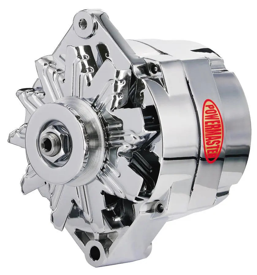 Powermaster Chrome 85amp Delco Alternator 1 Wire - 17127
