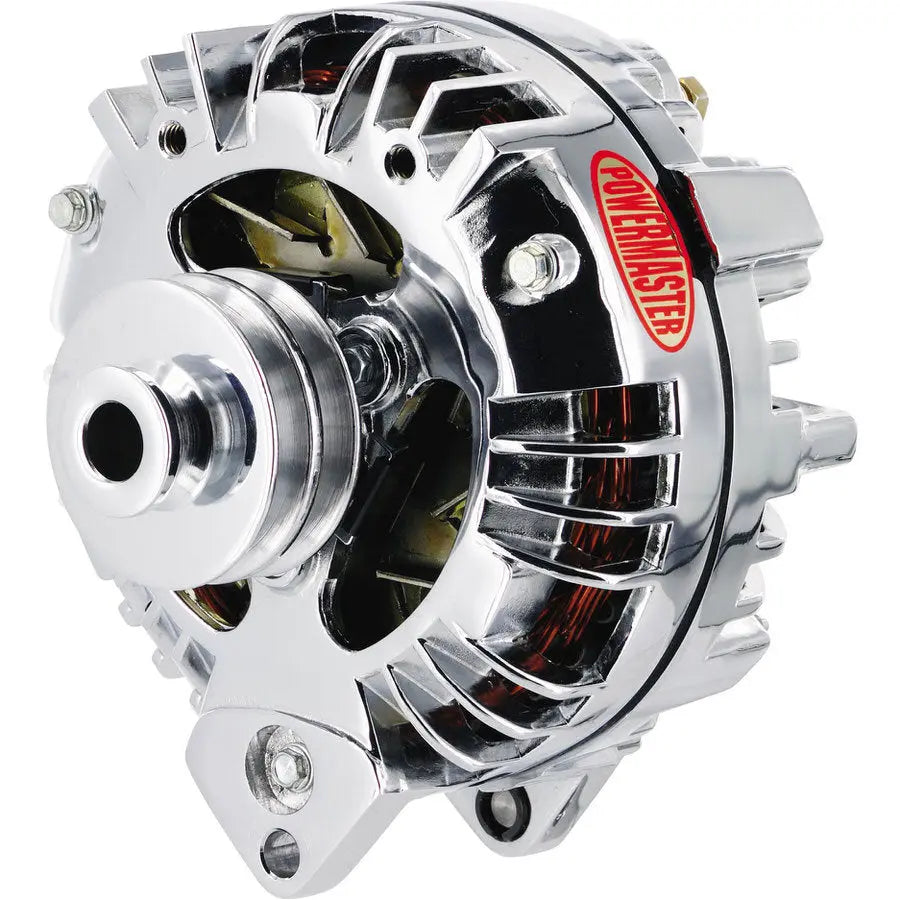 Powermaster Chrome Mopar Alternator 95 Amp Double Pulley - 17509