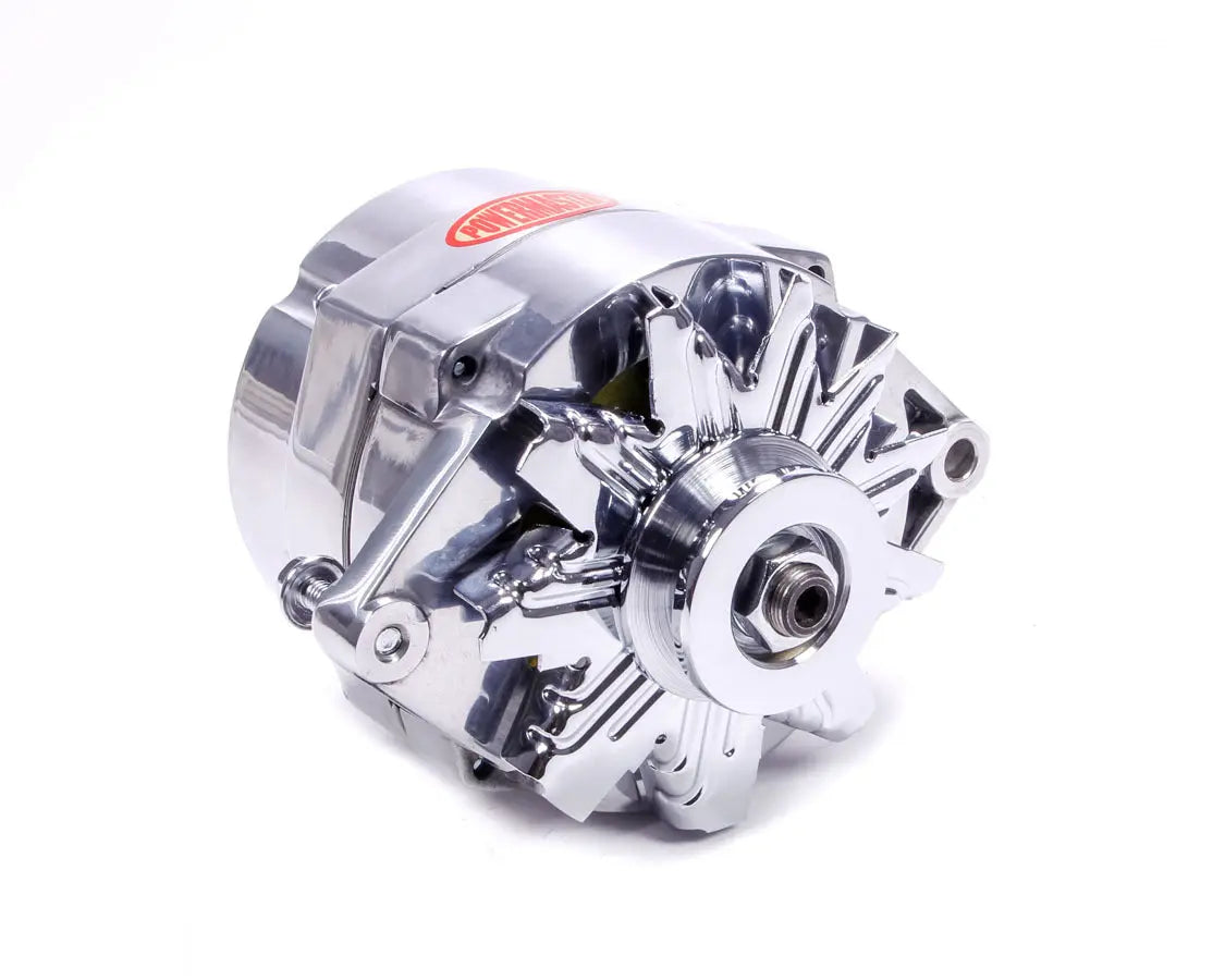 Powermaster Polished 100 amp Delco Alternator - 27294