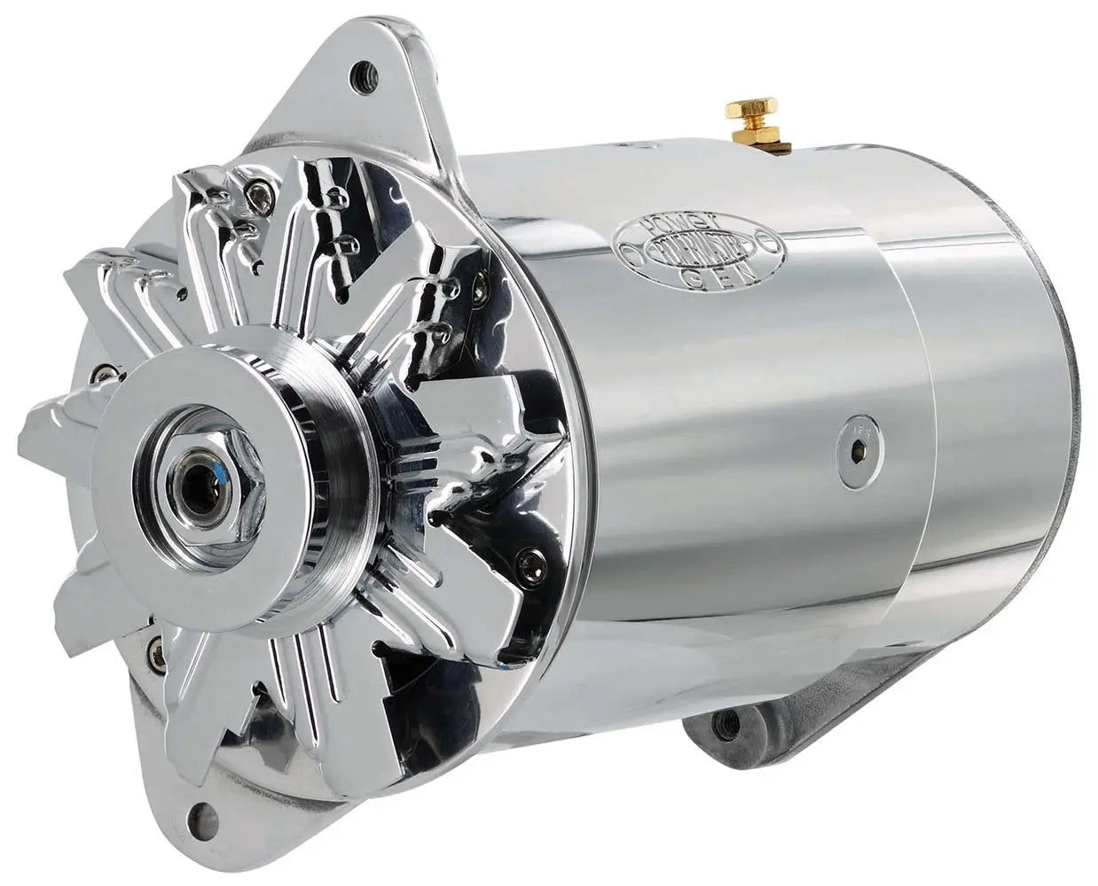 Powermaster Power Generator 90 Amps GM Long - Polished - 282051