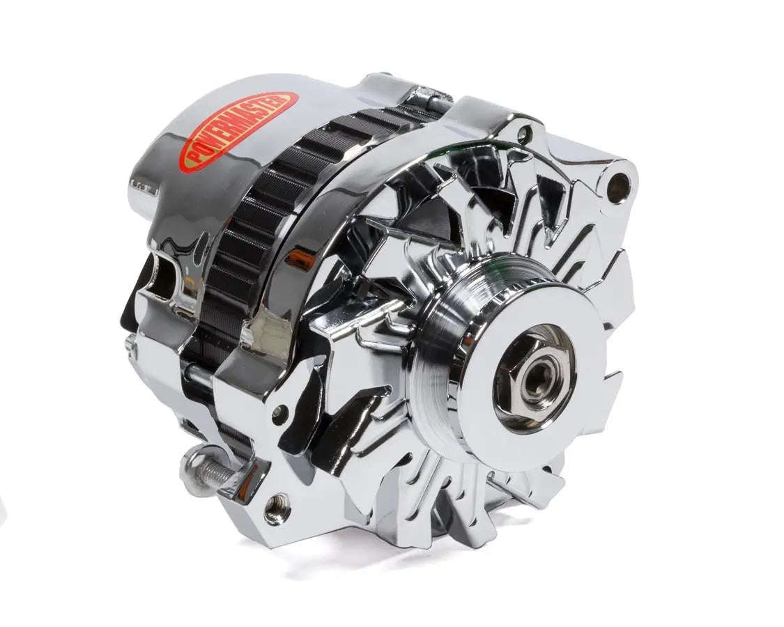 Powermaster GM CS130 Alternator 140 Amp w/1v Pulley Chrome - 378011