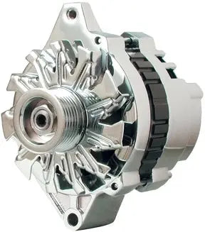 Powermaster Chrome 140 Amp Small Delco Alternator - 37803