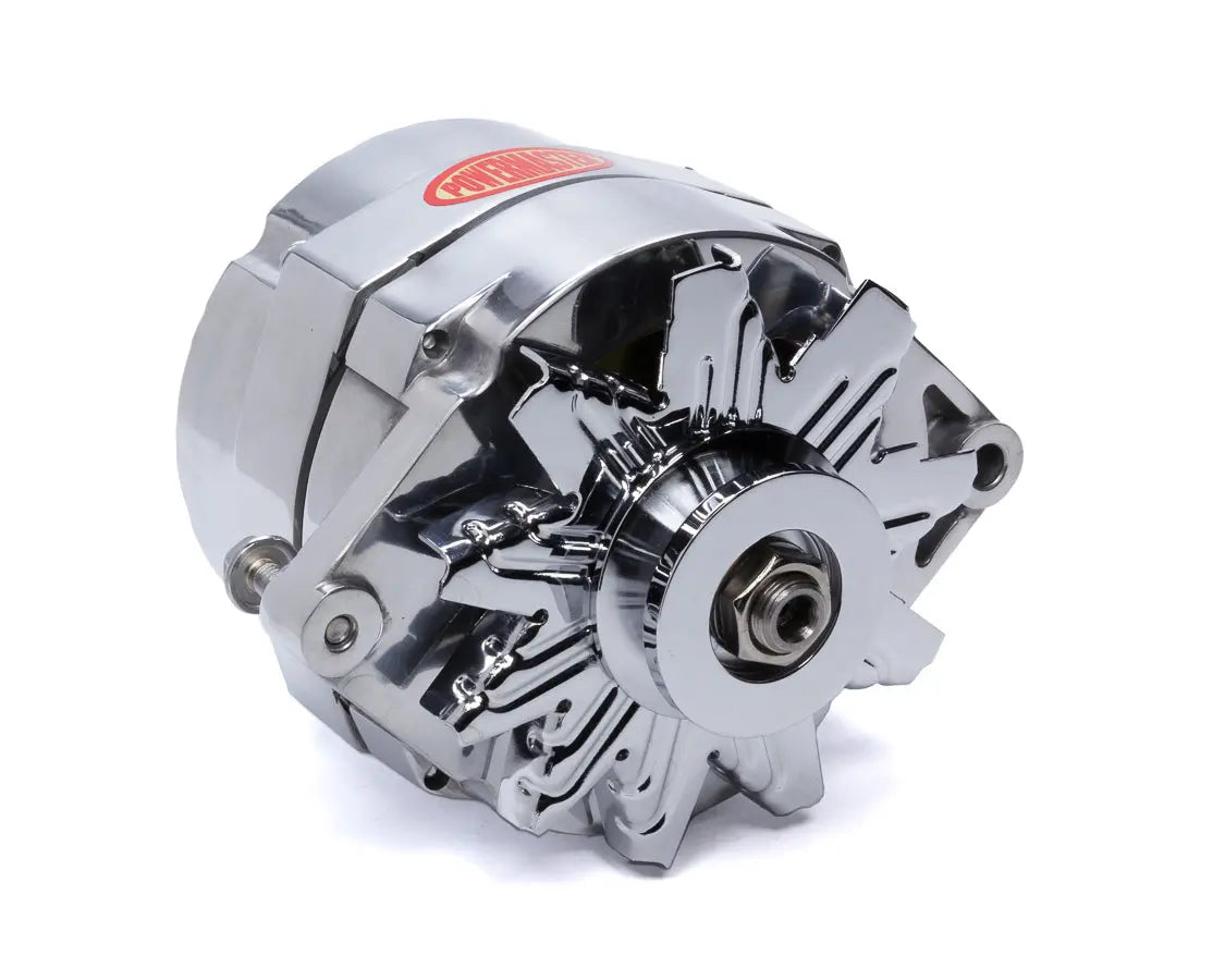 Powermaster Alternator GM 10SI  1V- Pulley 100 Amp Polished - 67127