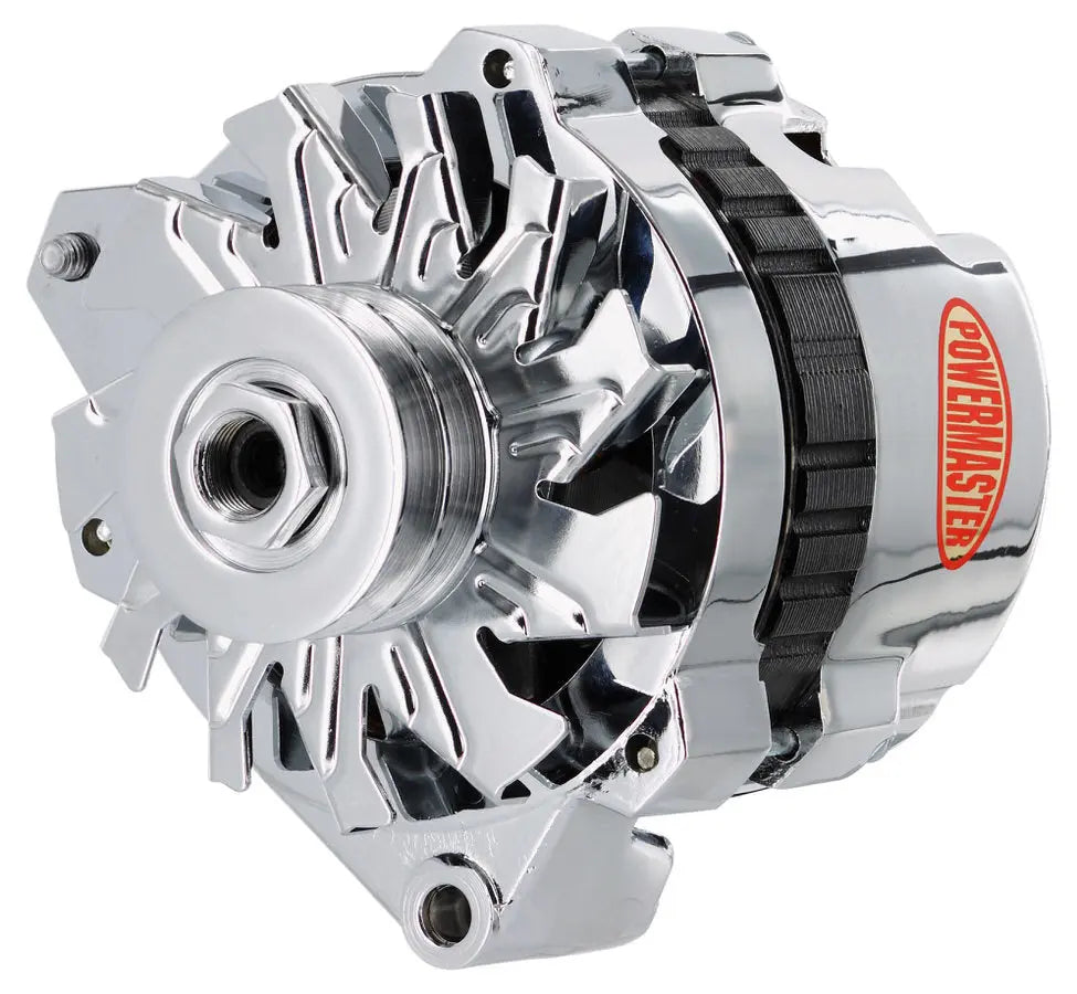 Powermaster 140 Amp Alternator Chrysler w/Spacer Chrome - 8-37529