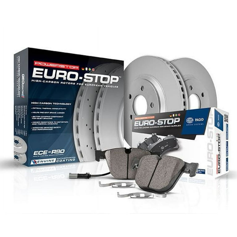 Power Stop 2017 Mercedes-Benz SLC300 Front & Rear Euro-Stop Brake Kit