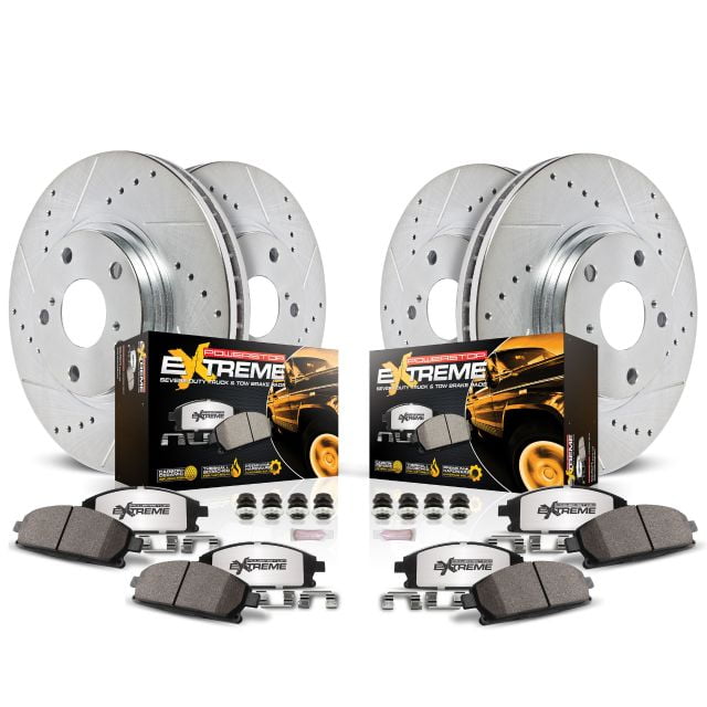 Power Stop 2018 Jaguar E-Pace Front & Rear Z23 Evolution Sport Coated Brake Kit