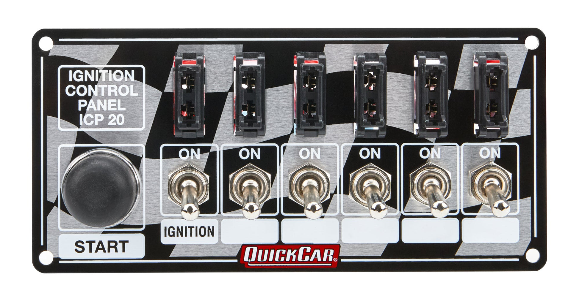 Ignition Panel Fused w/Start Button QUICKCAR RACING PRODUCTS