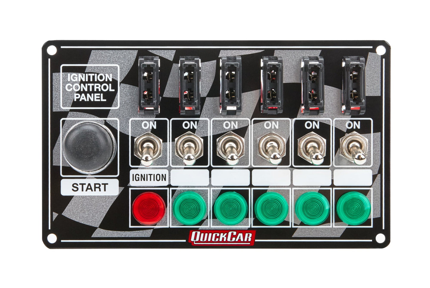 Ignition Panel Fused w/Start Button & Lights QUICKCAR RACING PRODUCTS