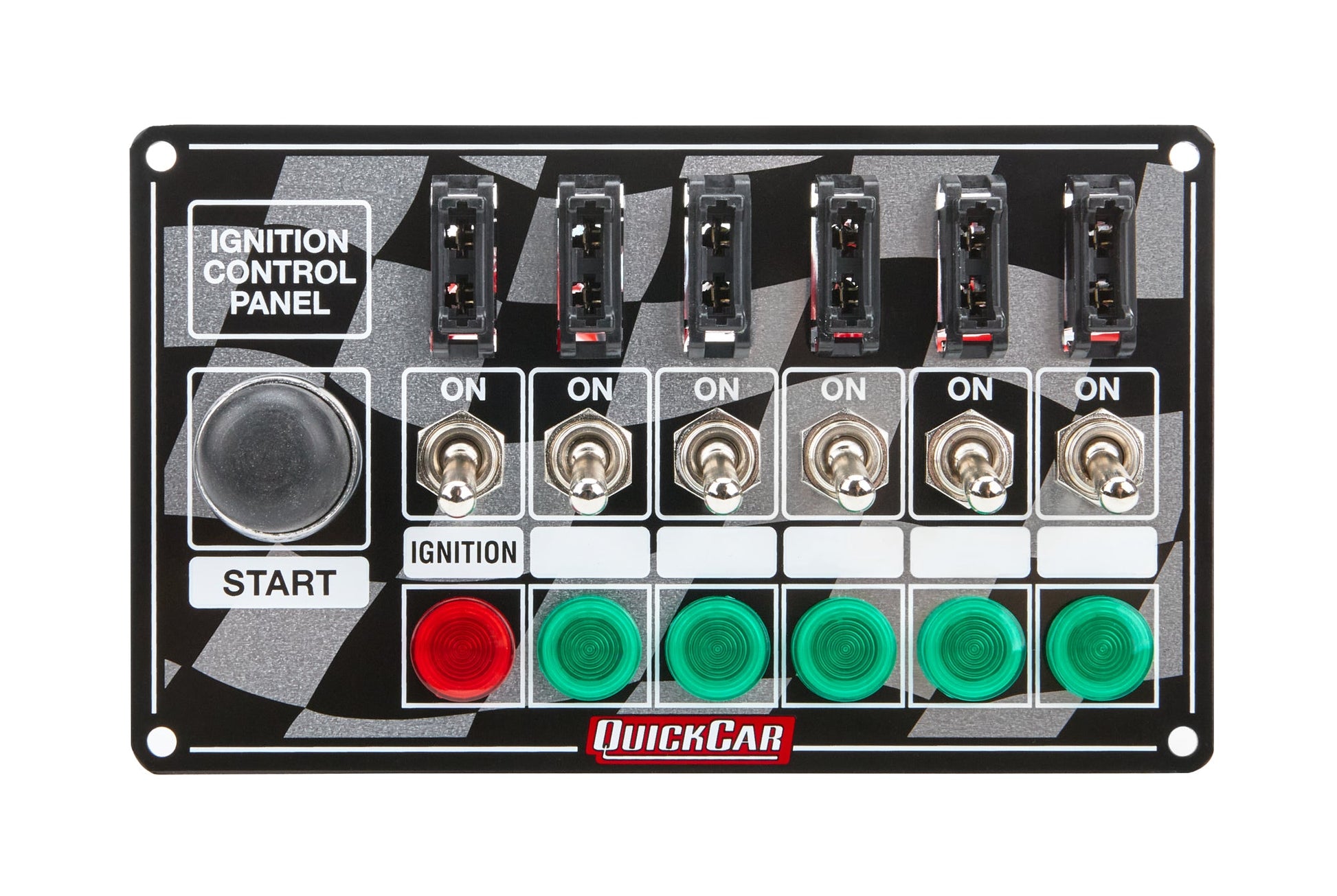 Ignition Panel Fused w/Start Button & Lights QUICKCAR RACING PRODUCTS