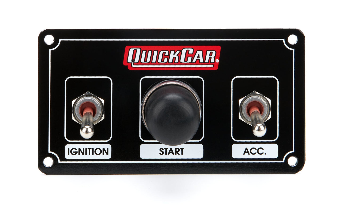 Ignition Panel Black w/ Weatherproof Switches QUICKCAR RACING PRODUCTS