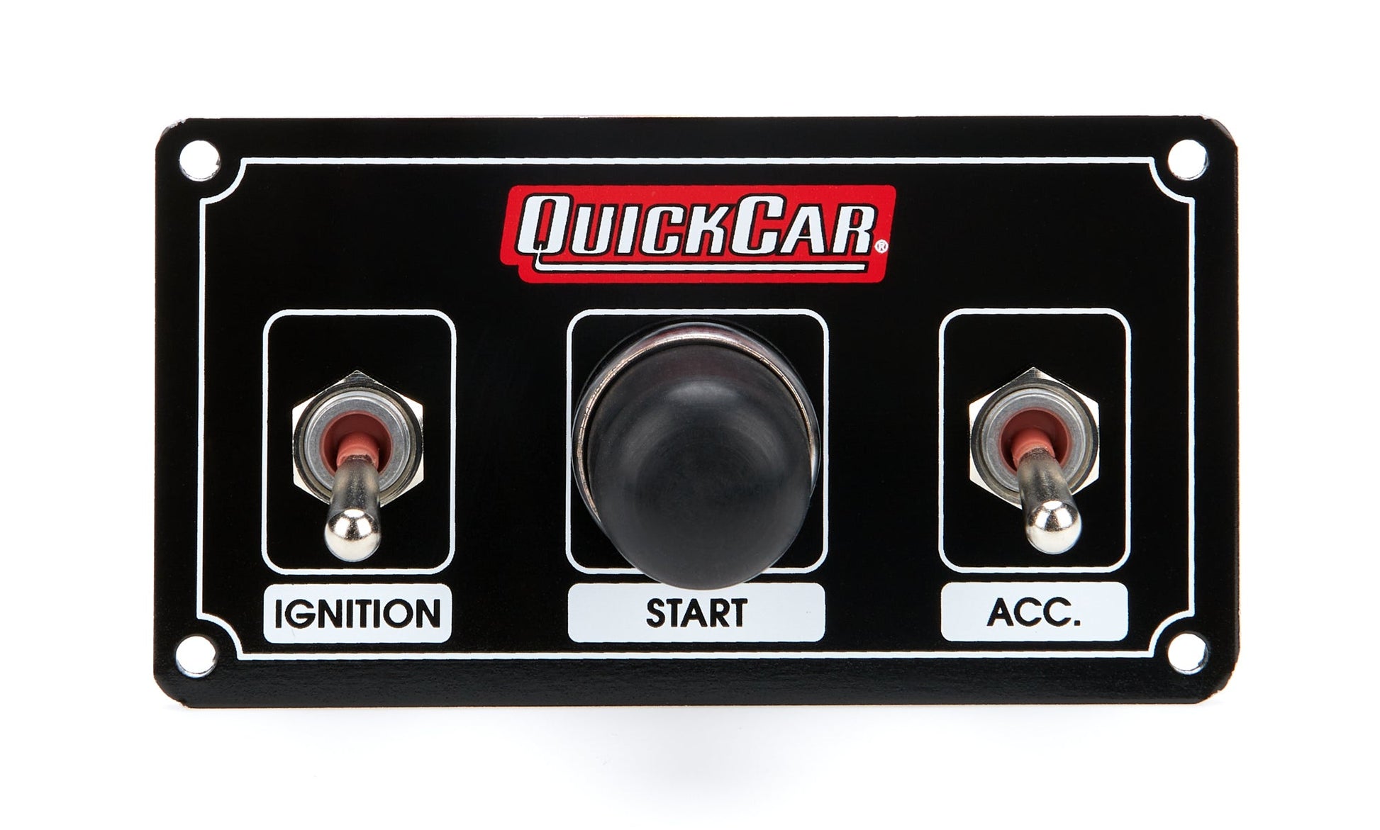 Ignition Panel Black w/ Weatherproof Switches QUICKCAR RACING PRODUCTS
