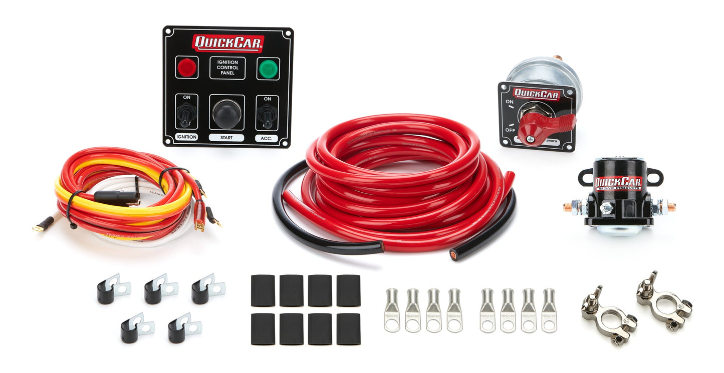 Wiring Kit 4 Gauge with Black 50-822 Panel QUICKCAR RACING PRODUCTS