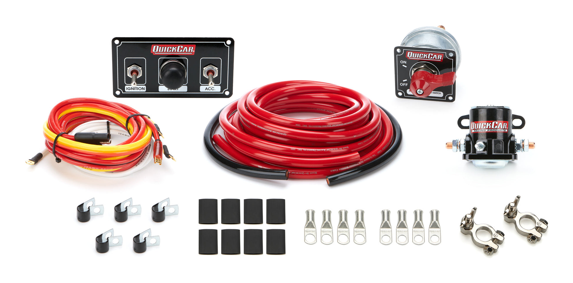 Wiring Kit Premium 4 Ga w/Black 50-820 Panel QUICKCAR RACING PRODUCTS