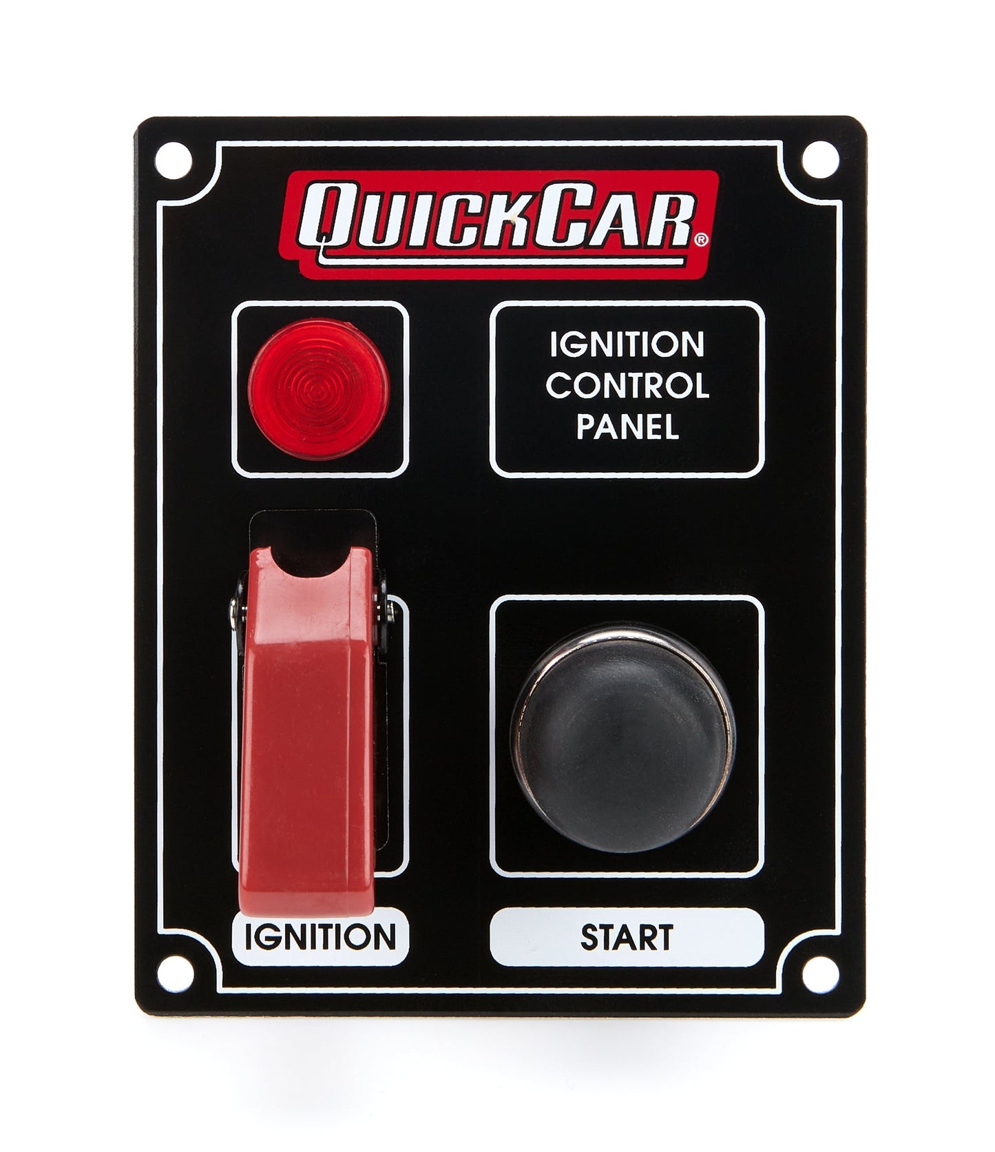 Ignition Panel Black w/ Flip Switch & Lights QUICKCAR RACING PRODUCTS