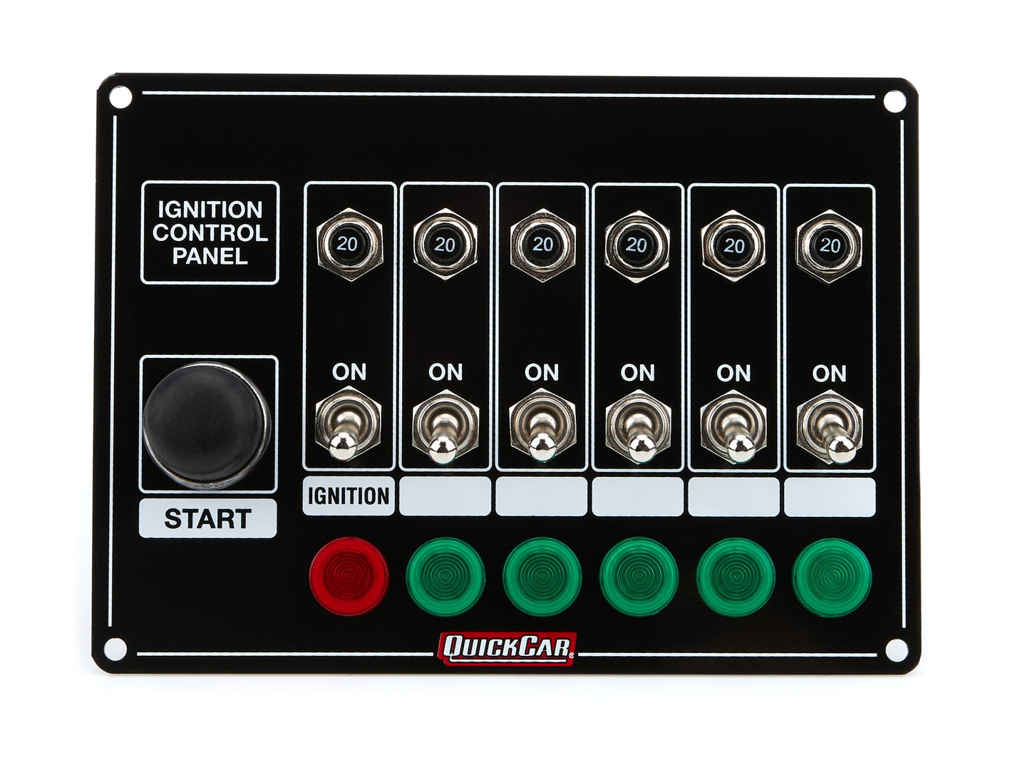 Ignition Panel w/Start But. 5 Acc. Circut Brkr QUICKCAR RACING PRODUCTS