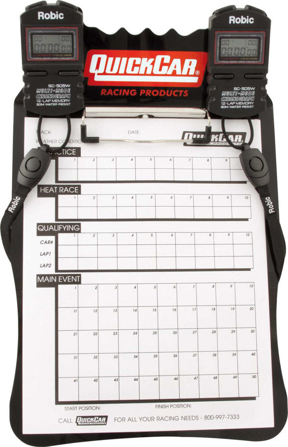 Clipboard Timing System Black QUICKCAR RACING PRODUCTS