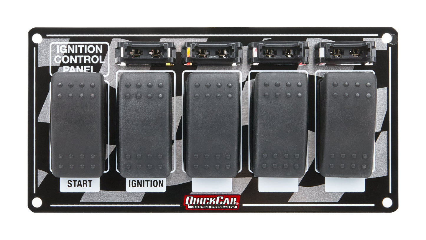Ignition Panel w/ Rocker Switches & Fuses QUICKCAR RACING PRODUCTS