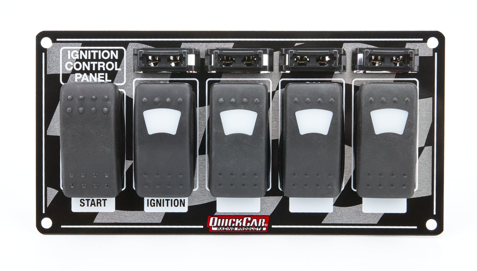 Ignition Panel w/ Rocker Switches Fuses & Lights QUICKCAR RACING PRODUCTS