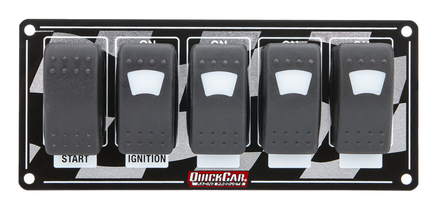Ignition Panel w/ Rocker Switches & Lights QUICKCAR RACING PRODUCTS