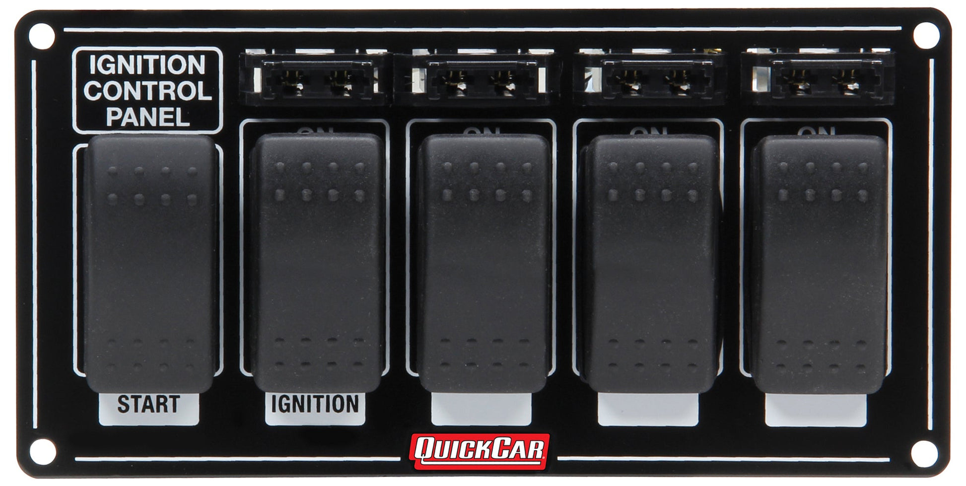 Ignition Panel w/ Rocker Switches & Fuses QUICKCAR RACING PRODUCTS