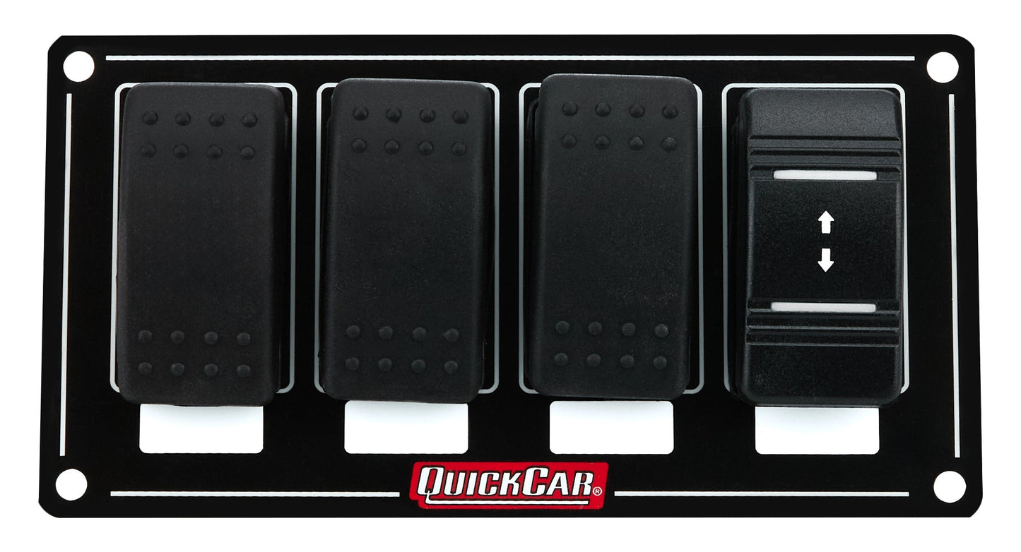 Switch Panel Rocker Winch w/ 3 Assessory QUICKCAR RACING PRODUCTS