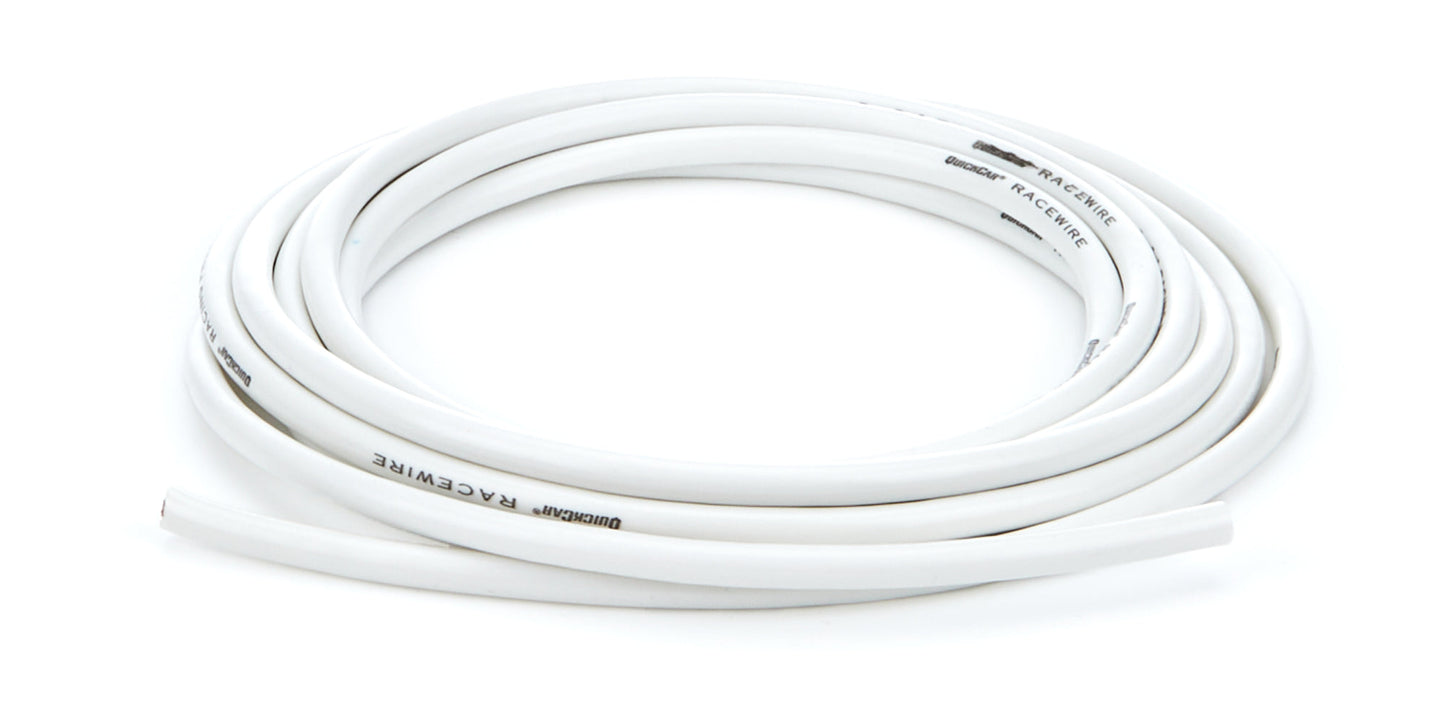 Wire 14 Gauge White 10ft QUICKCAR RACING PRODUCTS